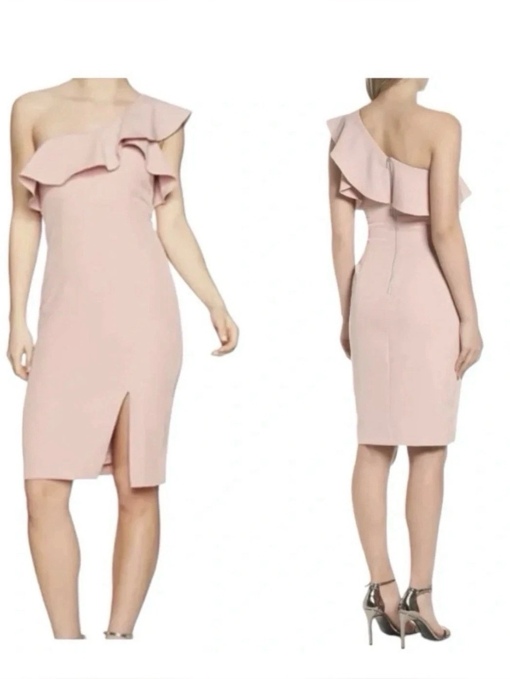 NWT BARDOT One Shoulder Pastel Ruffle Bodycon Dress from Revolve Size 0